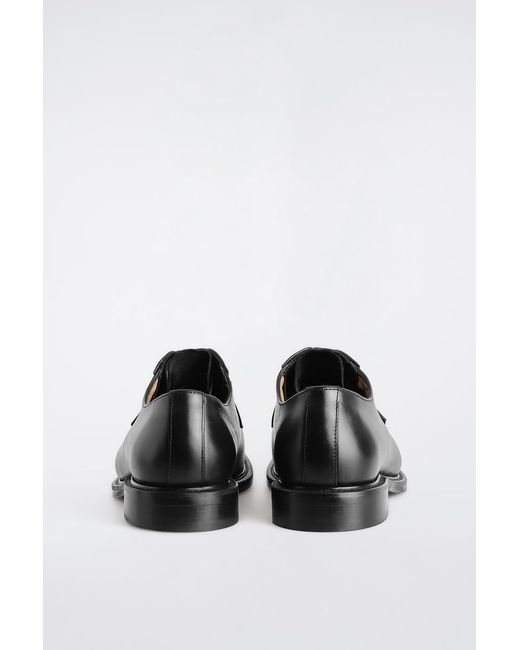 COS Black Leather Derby Shoes for men
