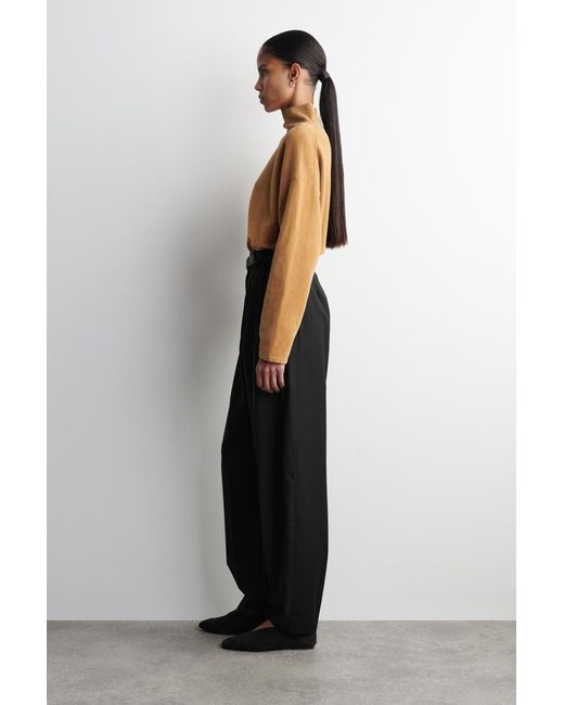 COS Natural Chenille Mock-Neck Sweater