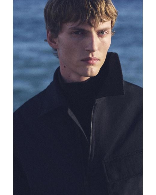 COS Padded Nylon Utility Jacket in Black for Men | Lyst