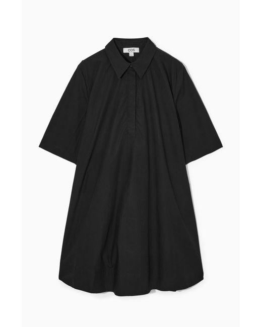 COS - Oversized v-neck shirt  A-line cropped