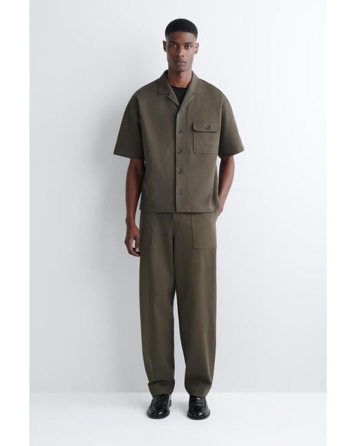 COS Brown Cotton Utility Shirt for men