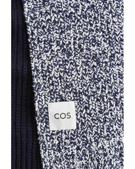COS Multicolor Reversible Flecked Wool-Blend Scarf for men