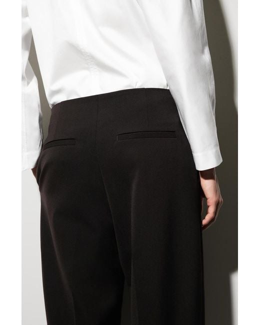 COS Black Wool-Blend Barrel-Leg Pants