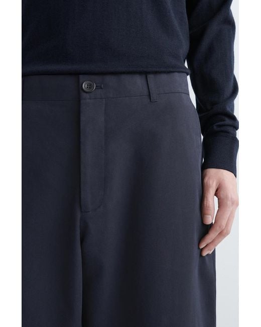 COS Blue Cotton Straight-Leg Chinos for men