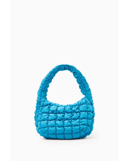 COS Quilted Mini Bag in Blue Lyst