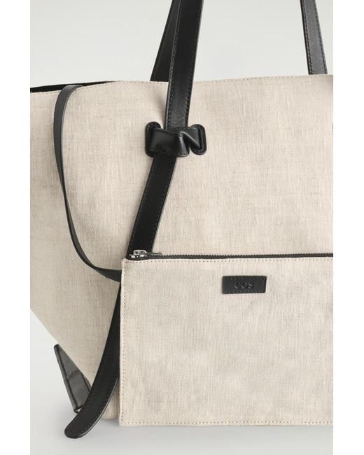 COS Natural Pinch Tote Bag