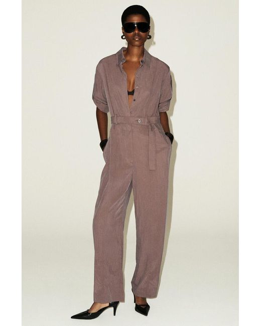 COS Brown Belted Modal Coverall