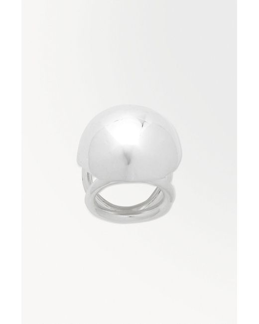 COS White The Sphere Scarf Ring