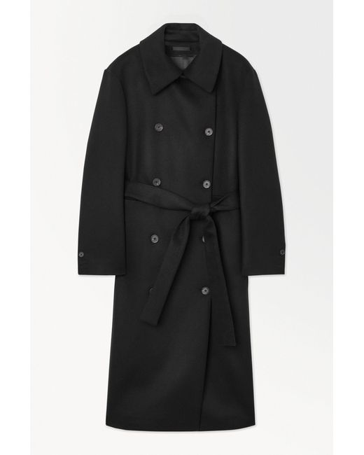 COS Black The Recycled-cashmere Trench Coat