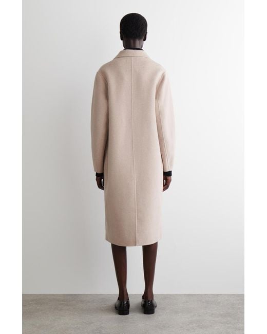 COS Natural Double-Faced Wool Long Coat