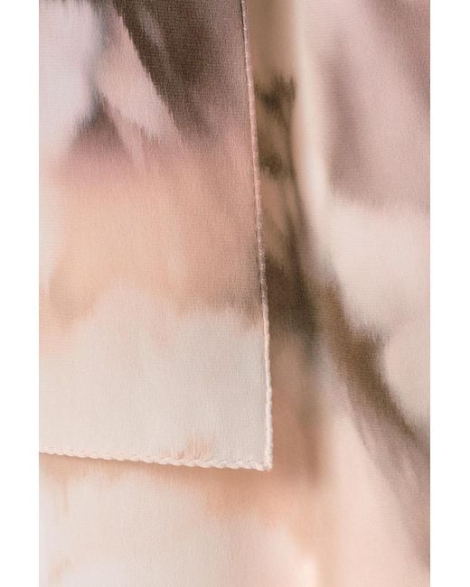 COS Pink Printed Silk Scarf