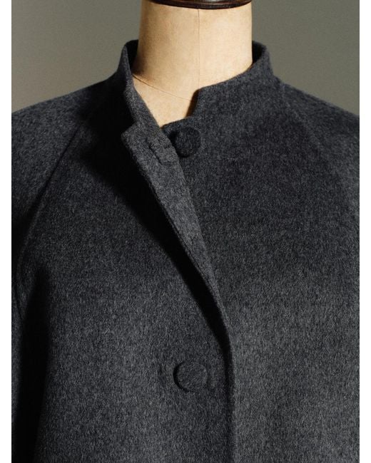 COS Gray Rounded Double-Faced Wool Jacket