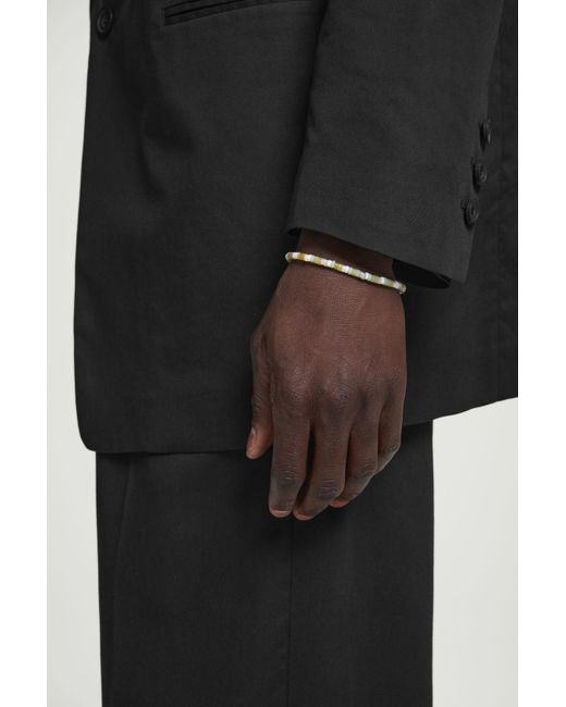 COS Green Semi-precious Beaded Bracelet for men