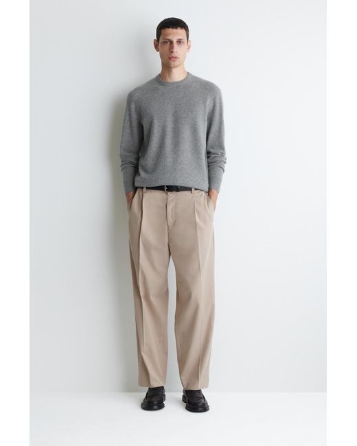 COS Gray Pure Cashmere Jumper for men