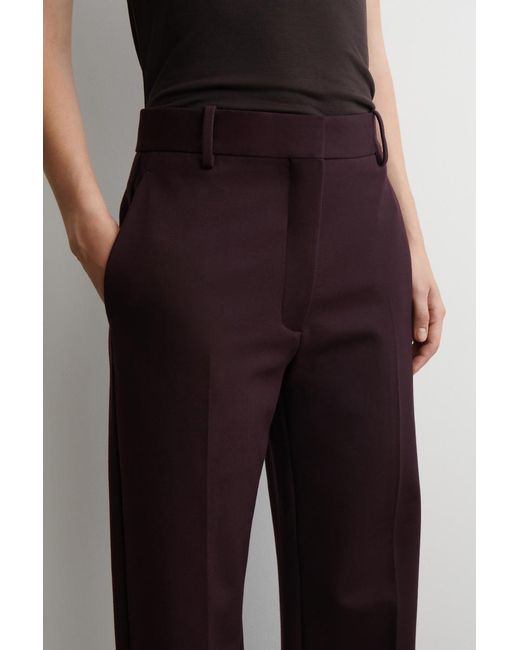 COS Purple Milano Straight-Leg Pants
