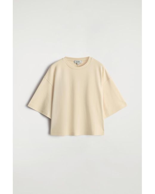 COS Natural Oversized Boxy Cotton T-Shirt