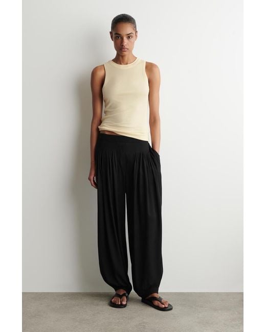 COS Natural Ribbed Silk Tank Top