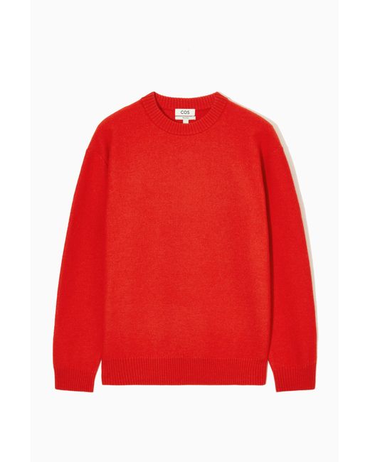COS Red Boiled-wool Crew-neck Sweater for men