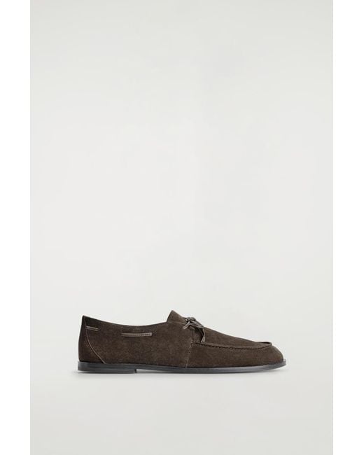 COS Brown Suede Deck Shoes