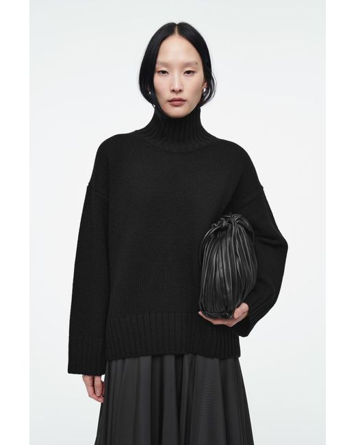 COS Black Grobstrickpullover Aus Kaschmir Mit Rollkragen