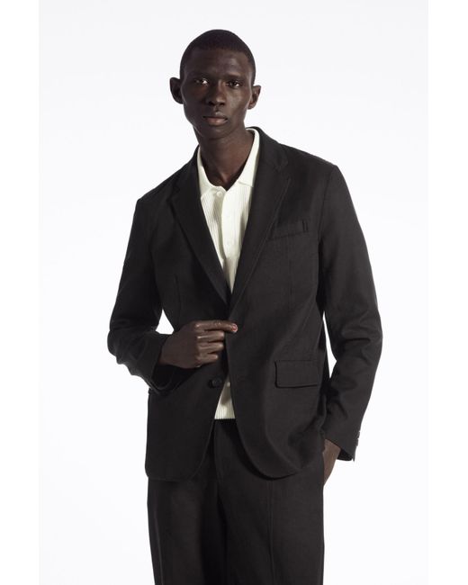 COS Unstructured Blazer Regular in Black for Men Lyst