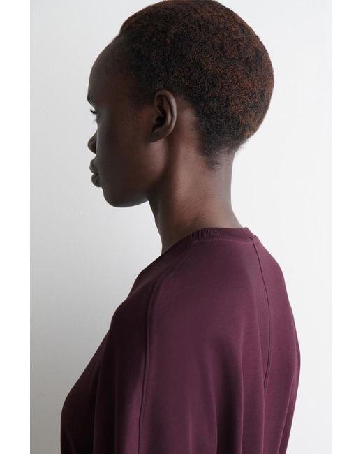 COS Purple Rounded Jersey Top