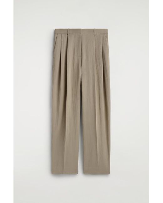 COS Pink Relaxed Fluid Wide-Leg Trousers