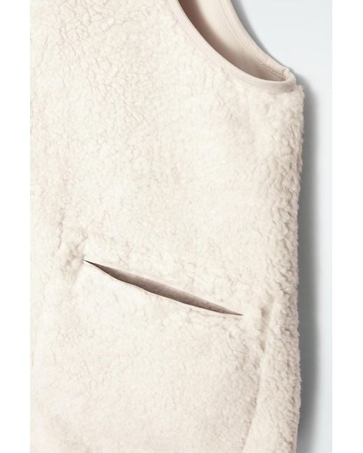 COS Natural Oversized Faux Shearling Gilet