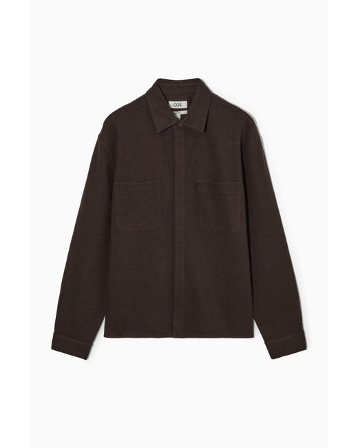 COS Brown Relaxed-fit Wool Overshirt for men