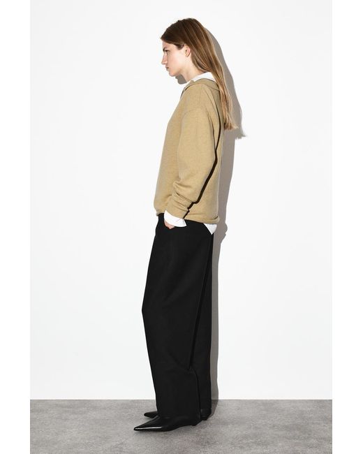 COS Natural Merino Wool Polo Sweater