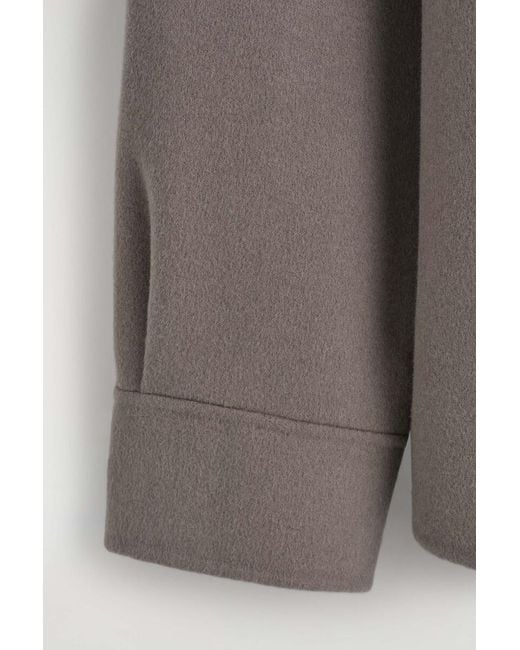 COS Brown Double-Faced Wool Overshirt for men
