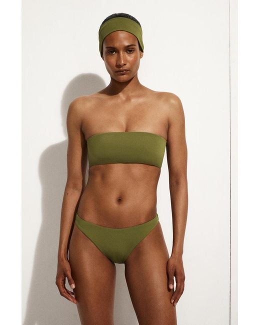 COS Green Bandeau Bikini Top