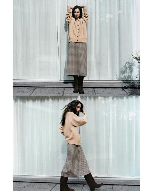 COS Natural Oversized Merino Wool Cardigan