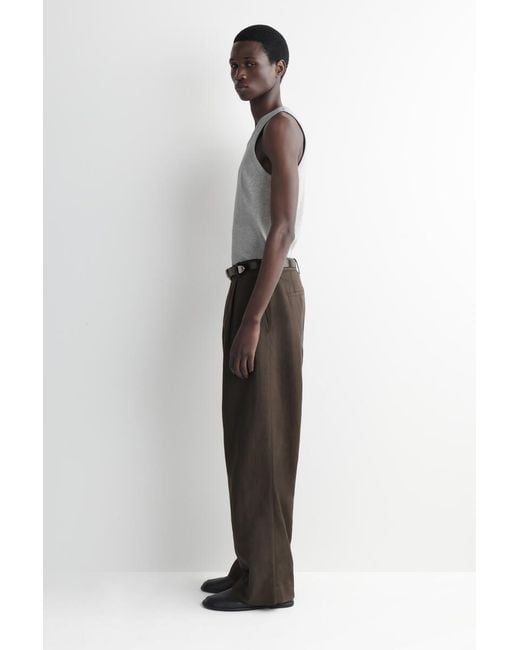 COS Gray Slim Ribbed Cotton Tank Top for men