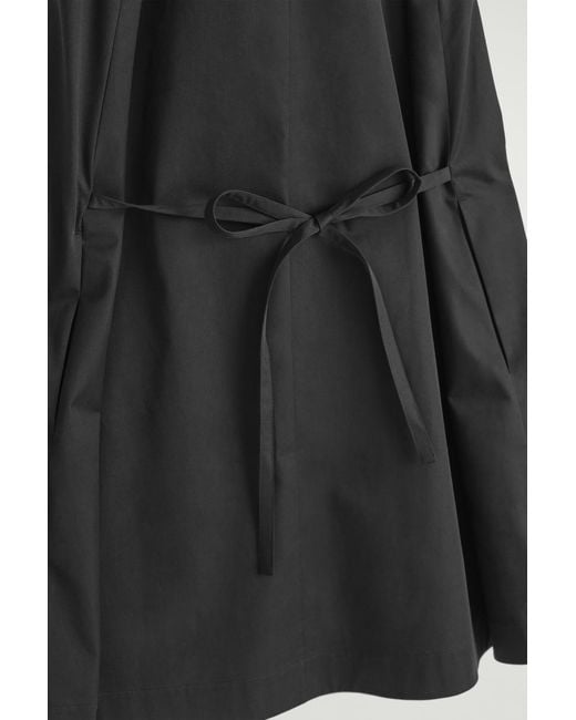 COS Black Buttoned Pima Cotton Mini Dress