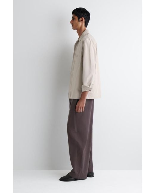 COS Natural Relaxed Cotton Shirt for men