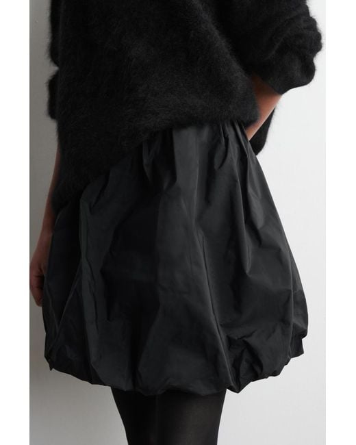 COS Black Bubble-Hem Mini Skirt