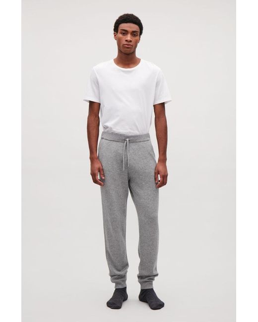 COS Relaxed Cashmere Trousers in Light 