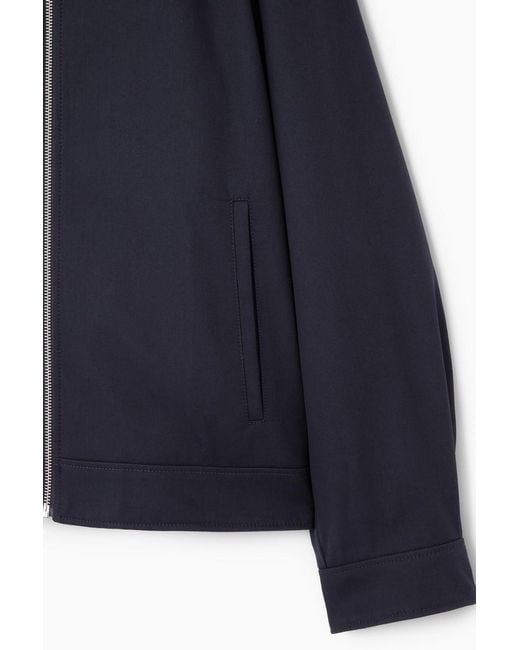 COS Blue Collared Cotton Jacket
