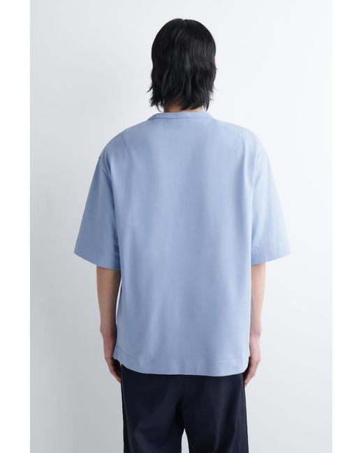 COS Blue Oversized Heavyweight T-Shirt for men