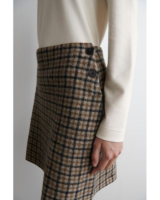 COS Natural Merino Wool Mini Skirt
