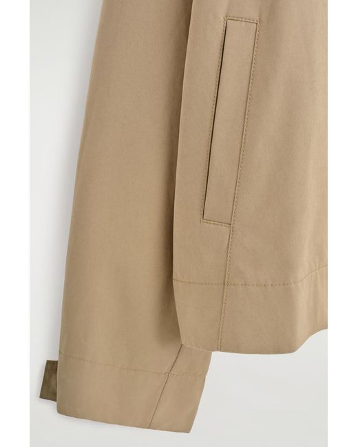 COS Natural Rounded Short Trench Jacket
