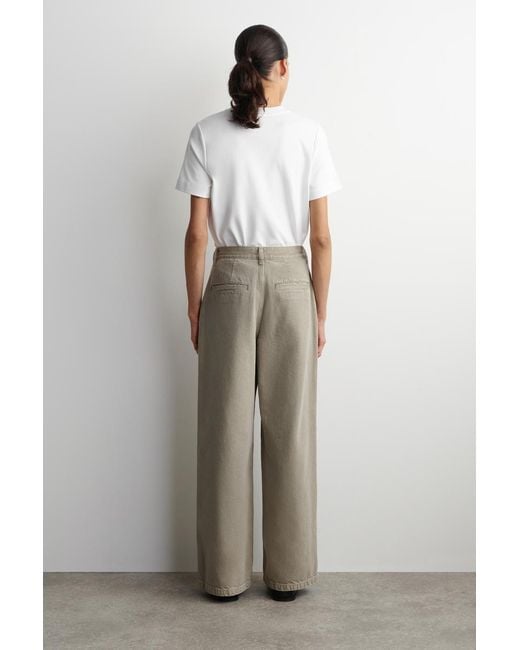 COS Natural Wide-Leg Denim Trousers