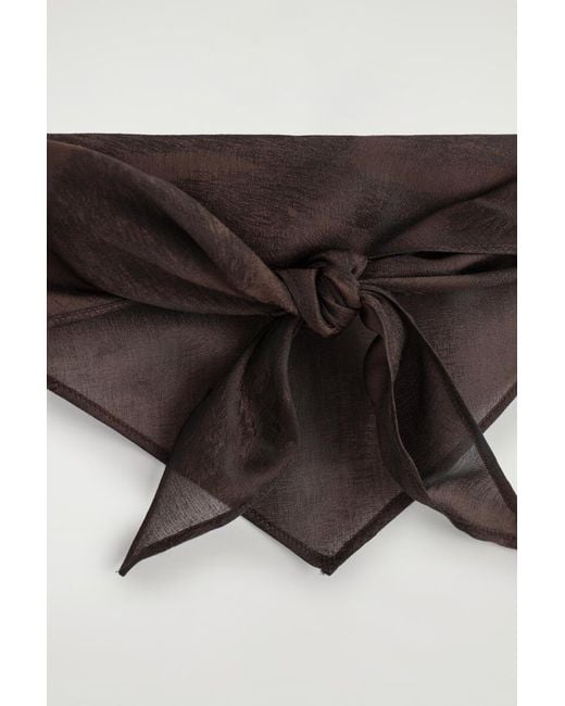 COS Brown Animal-Jacquard Neck Scarf