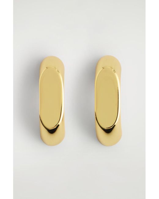 COS Multicolor Faceted Hoop Earrings