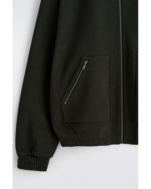 COS Black Cotton-Jersey Bomber Jacket for men