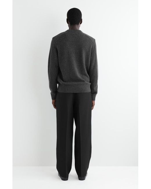 COS Black Cashmere Crew-Neck Sweater for men