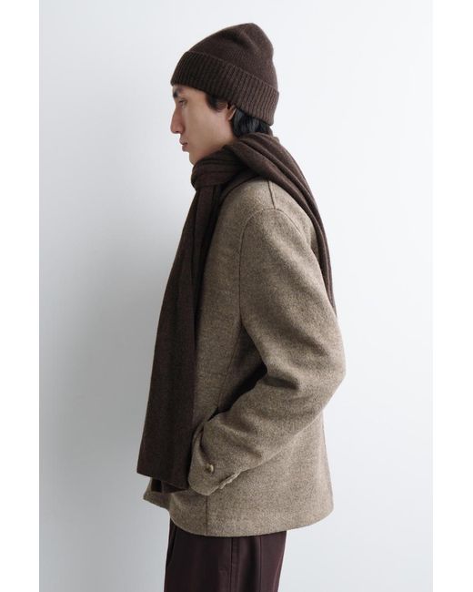 COS Brown Cashmere Scarf for men