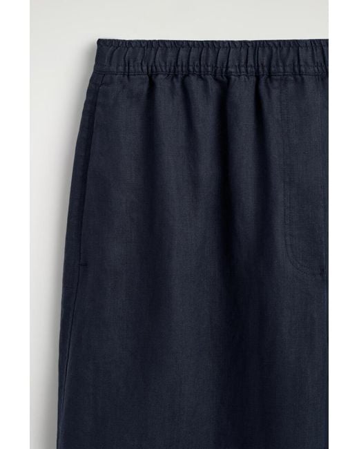 COS Blue Linen Culottes