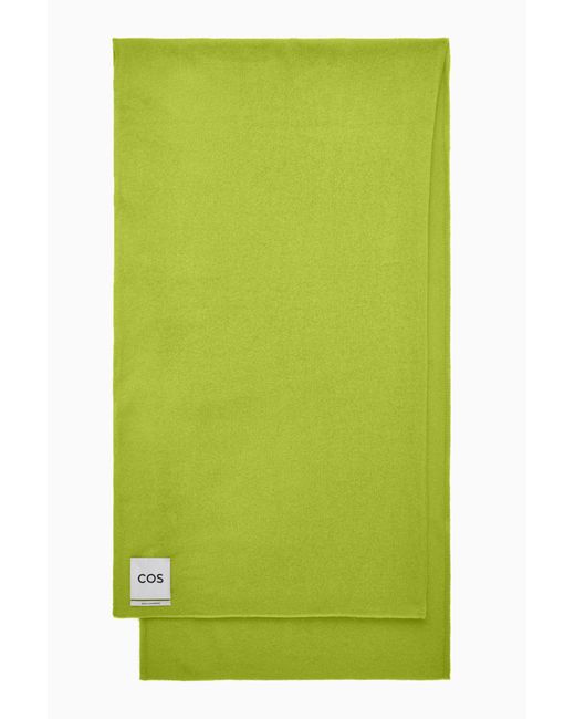 COS Green Pure Cashmere Scarf